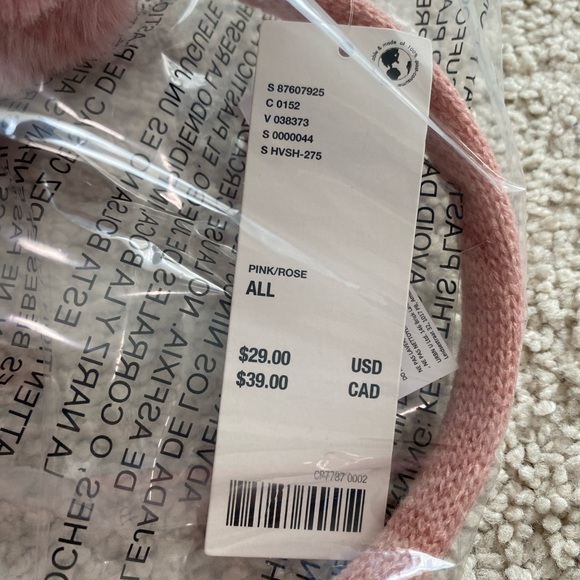 Urban Outfitters Faux Fur Earmuffs NWT - Pink - Picture 6 of 6